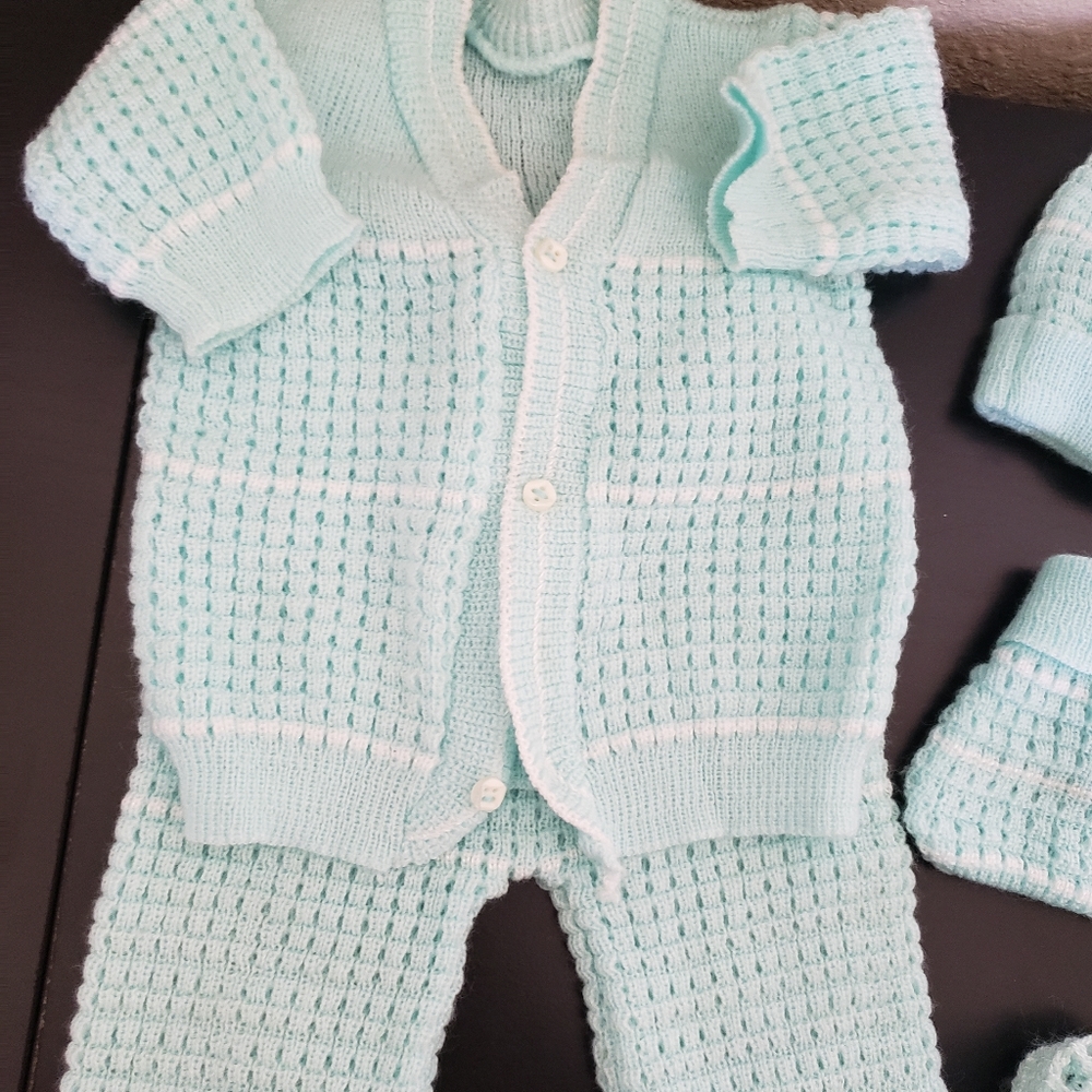 🍁Hand Knitted Set For Baby - Picture 2 of 7